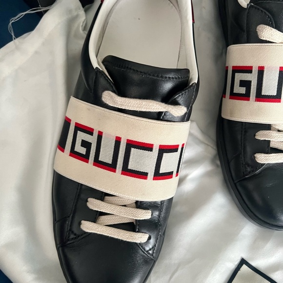 Worn only once beautiful BLACK GUCCI sneakers - Picture 7 of 11